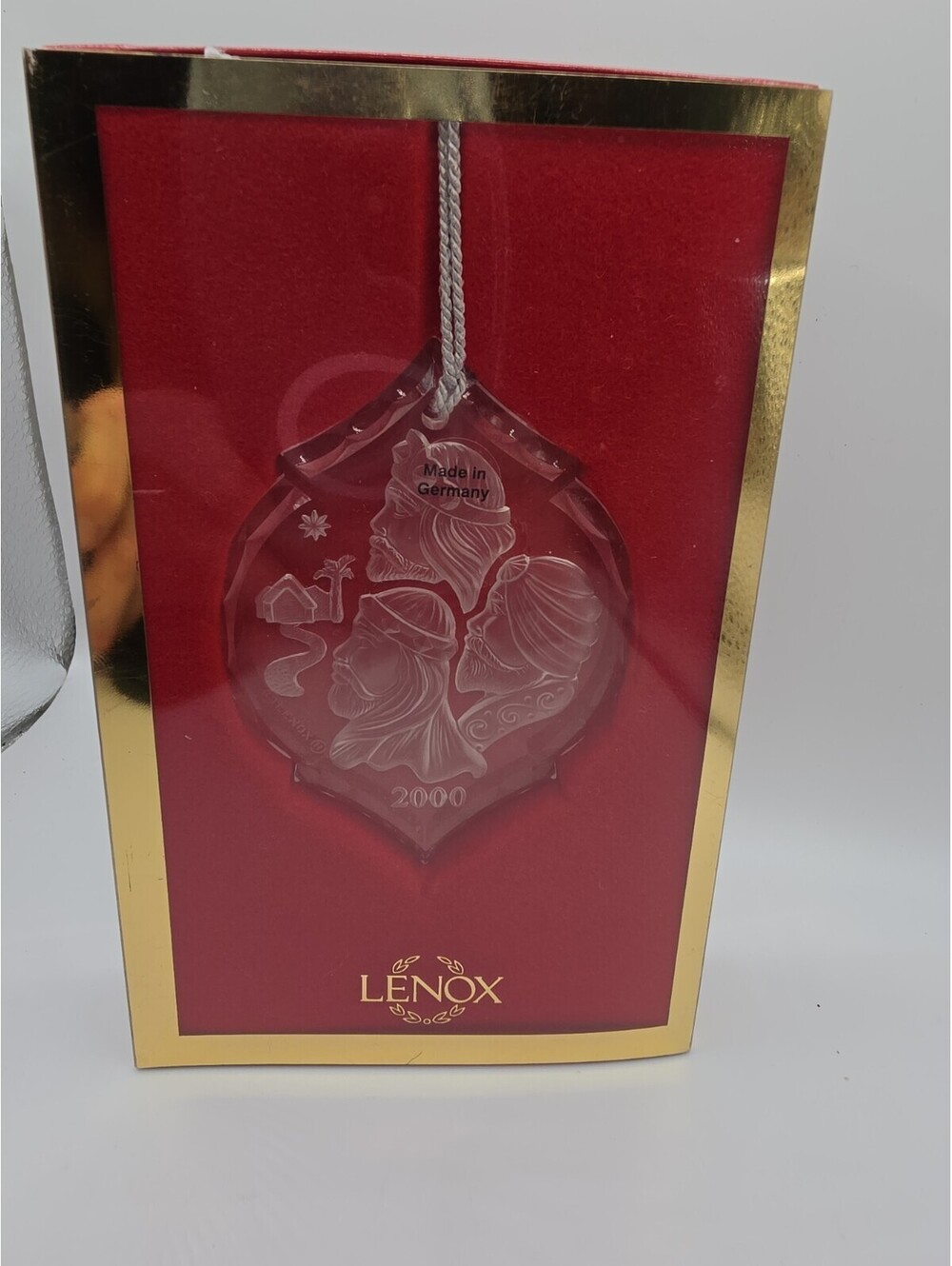 Lenox Treasures of the Heart Three Kings 2000 Christmas Ornament Crystal Germany
